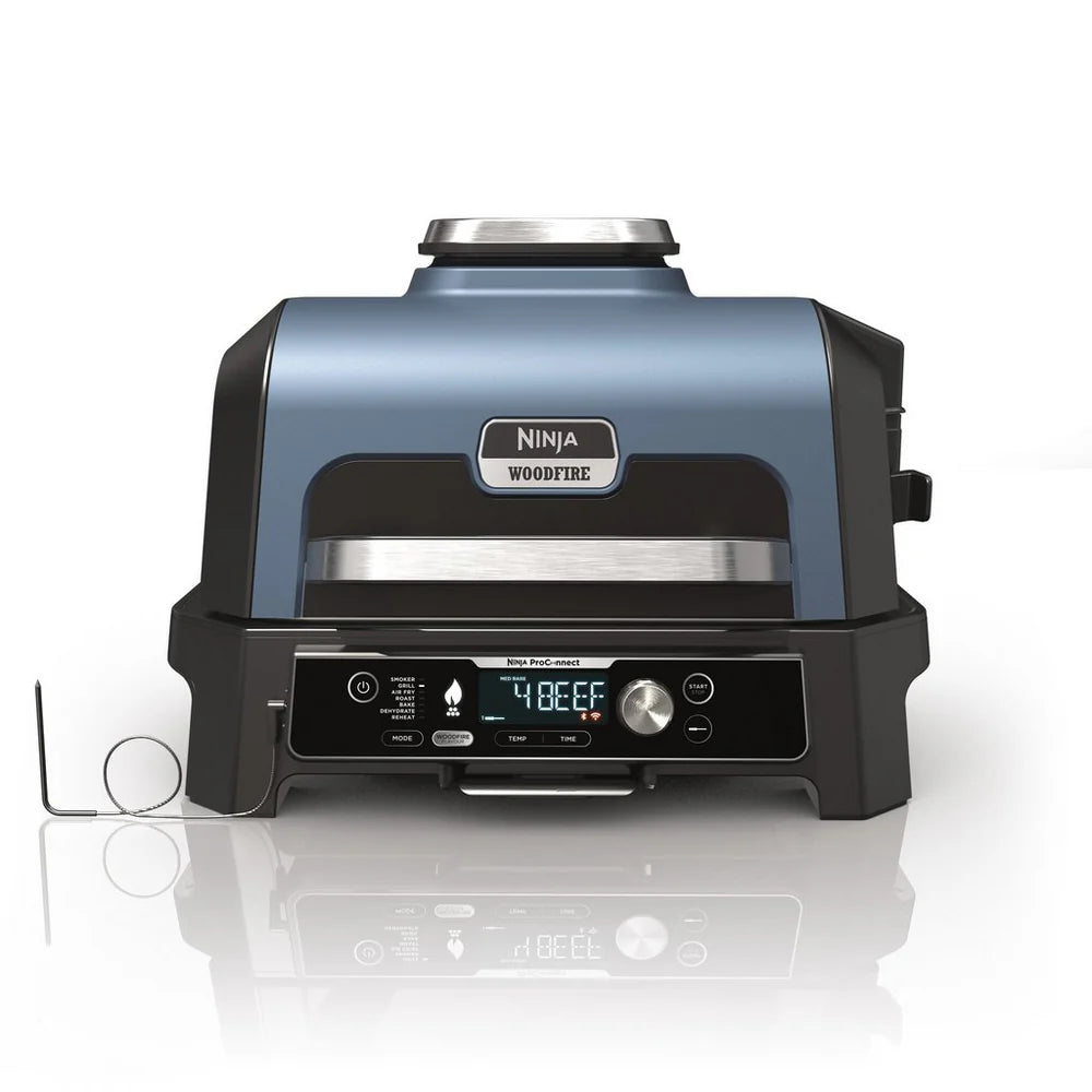 2026 2025 Ninja Woodfire Pro Connect XL Barbecue et Fumoir Électrique avec Support et Housse