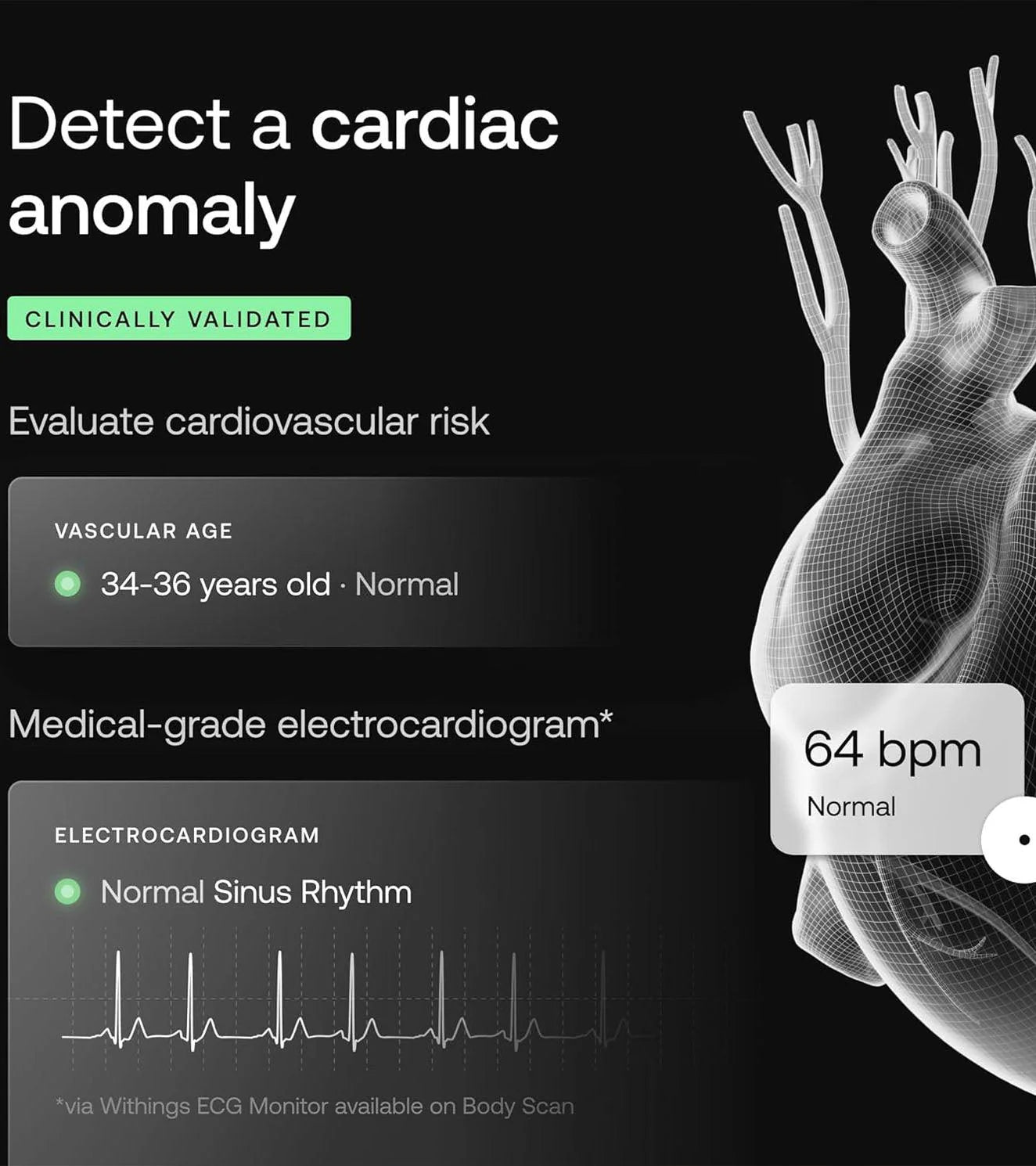 2026 2025 Withings Body Scan – Balance Connectée Avancée avec ECG 6 Dérivations, Analyse Segmentaire & Suivi Cardiaque