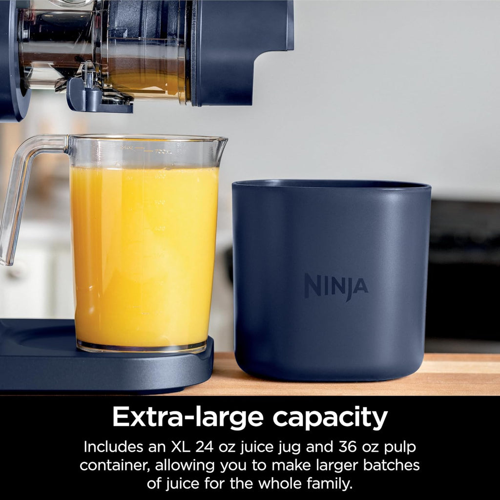2026 2025 Ninja NeverClog Extracteur à Froid, Puissant, Contrôle Total de la Pulpe, Sur Plan de Travail, Électrique, 2 Fonctions de Pulpe, Compatible Lave-Vaisselle, 2ème Génération, JC151