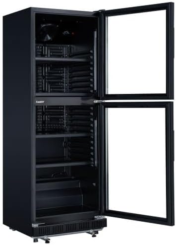 2026 METRO Professional Réfrigérateur à Boissons GSC2360B, Acier/Verre, 62 x 63.6 x 175.3 cm, 347 L, avec Serrure, Noir