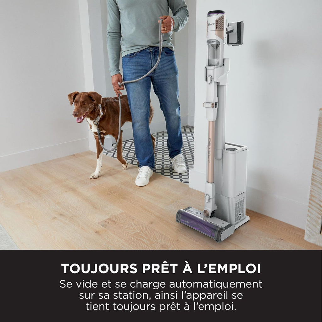 2026 Shark Detect Clean & Empty IW3612AMZEU, Aspirateur sans Fil, Blanc, 240 W, 2 liters