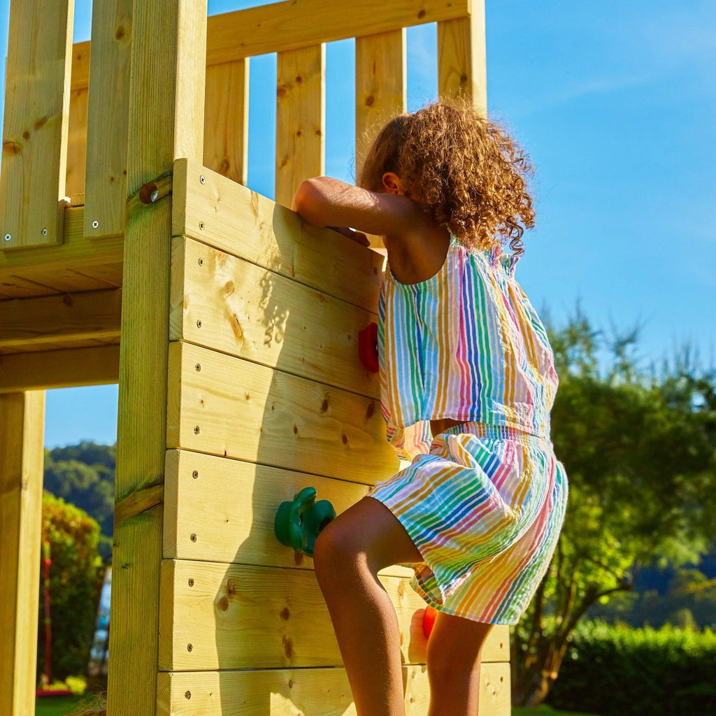 2026 Structure d’escalade en bois TP Skywood avec toboggan ondulé - certifiée FSC®