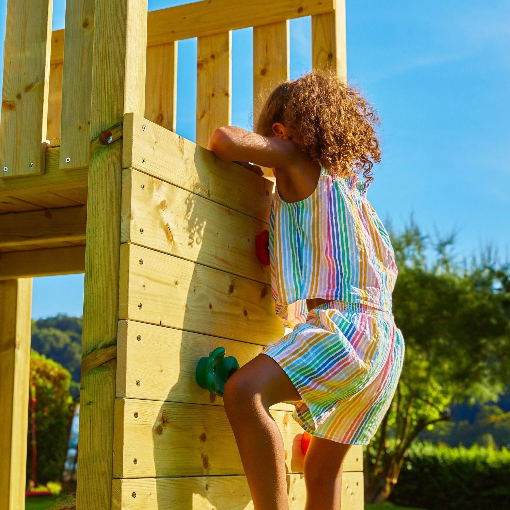 2026 Structure d’escalade en bois TP Skywood avec toboggan ondulé - certifiée FSC®