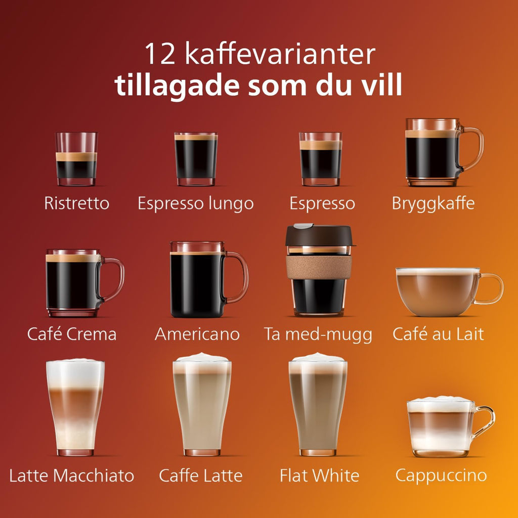 2026 Philips Série 5400 Machine Expresso - Café à Grain - LatteGo Mousseur à Lait, 12 Spécialités de Café, Affichage Intuitif, 4 Profils Utilisateur, Noir (EP5441/50)