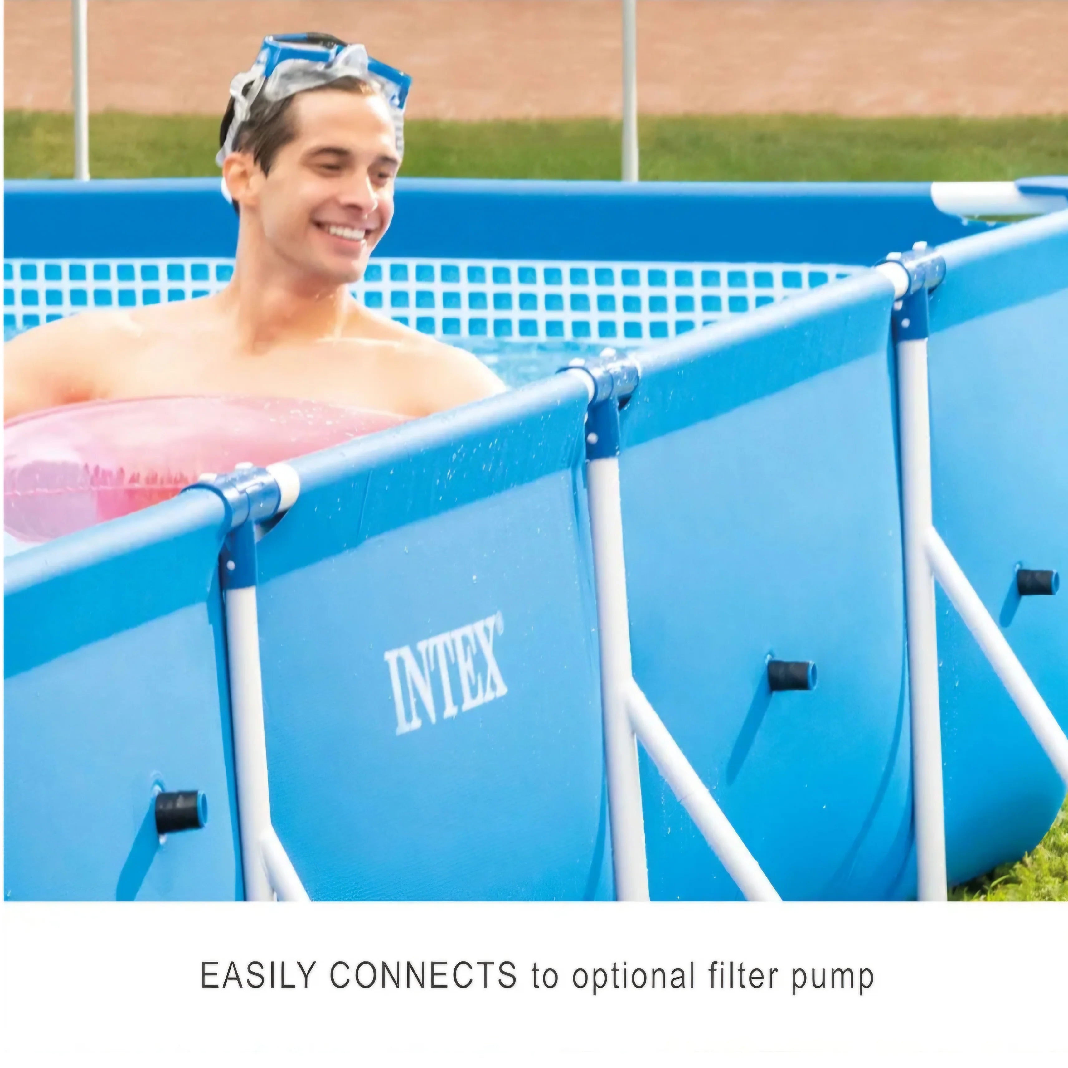 2026 2025 Intex Piscine Rectangulaire 450×220×84 cm – Cadre Acier Résistant, PVC 3 Couches, Édition Limitée