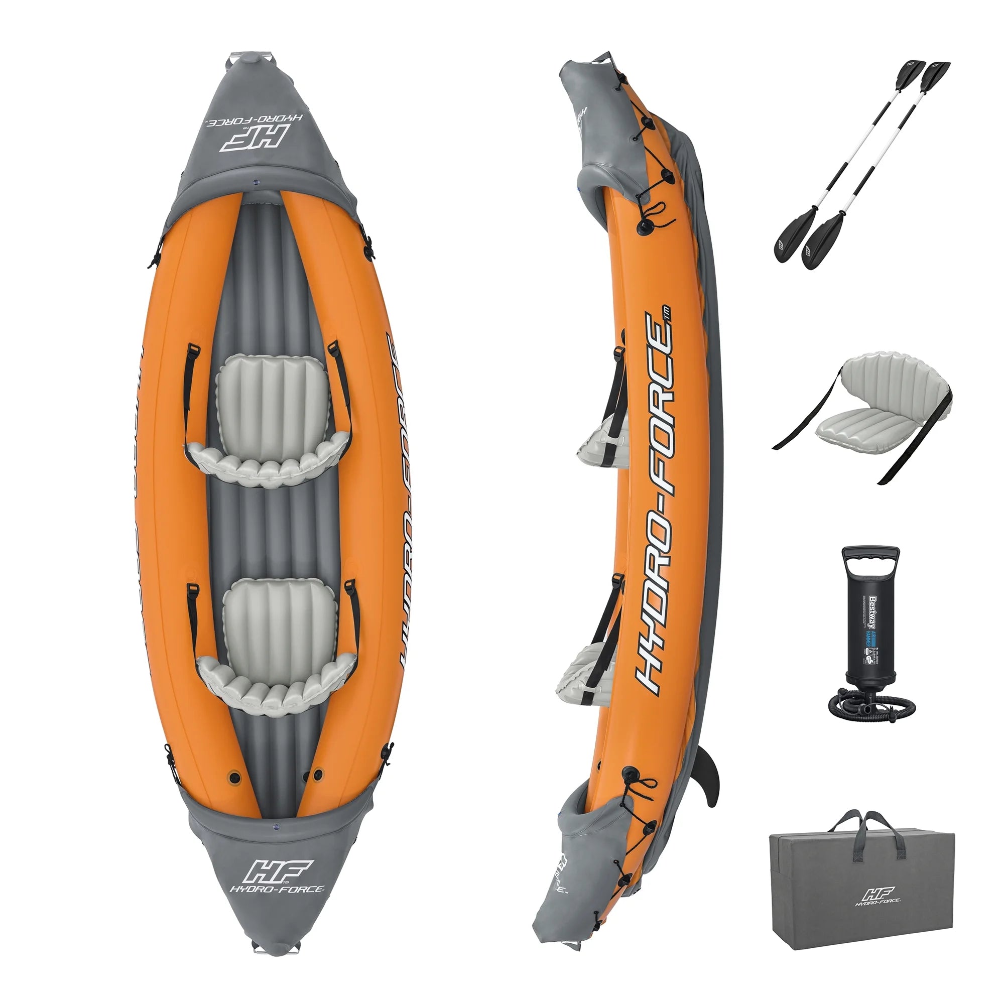 2026 Kayak gonflable Bestway Hydro Force Lite Rapid X2 - Pack sports nautiques de plein air