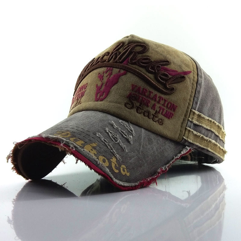 Casquette de baseball rétro en denim réglable décontracté style urbain unisexe