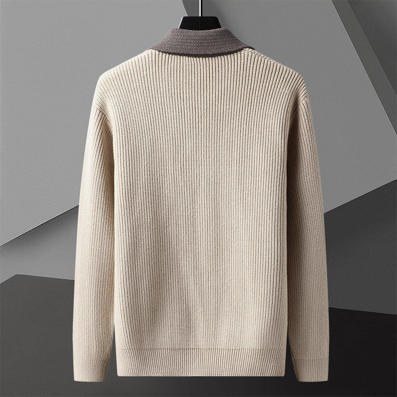 Pull tissé intemporel confort classique style classique chic pour homme