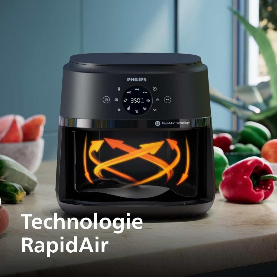 2026 2025 Friteuse à air Philips série 3000 7,2 L, fenêtre de cuisson, friteuse 16 en 1