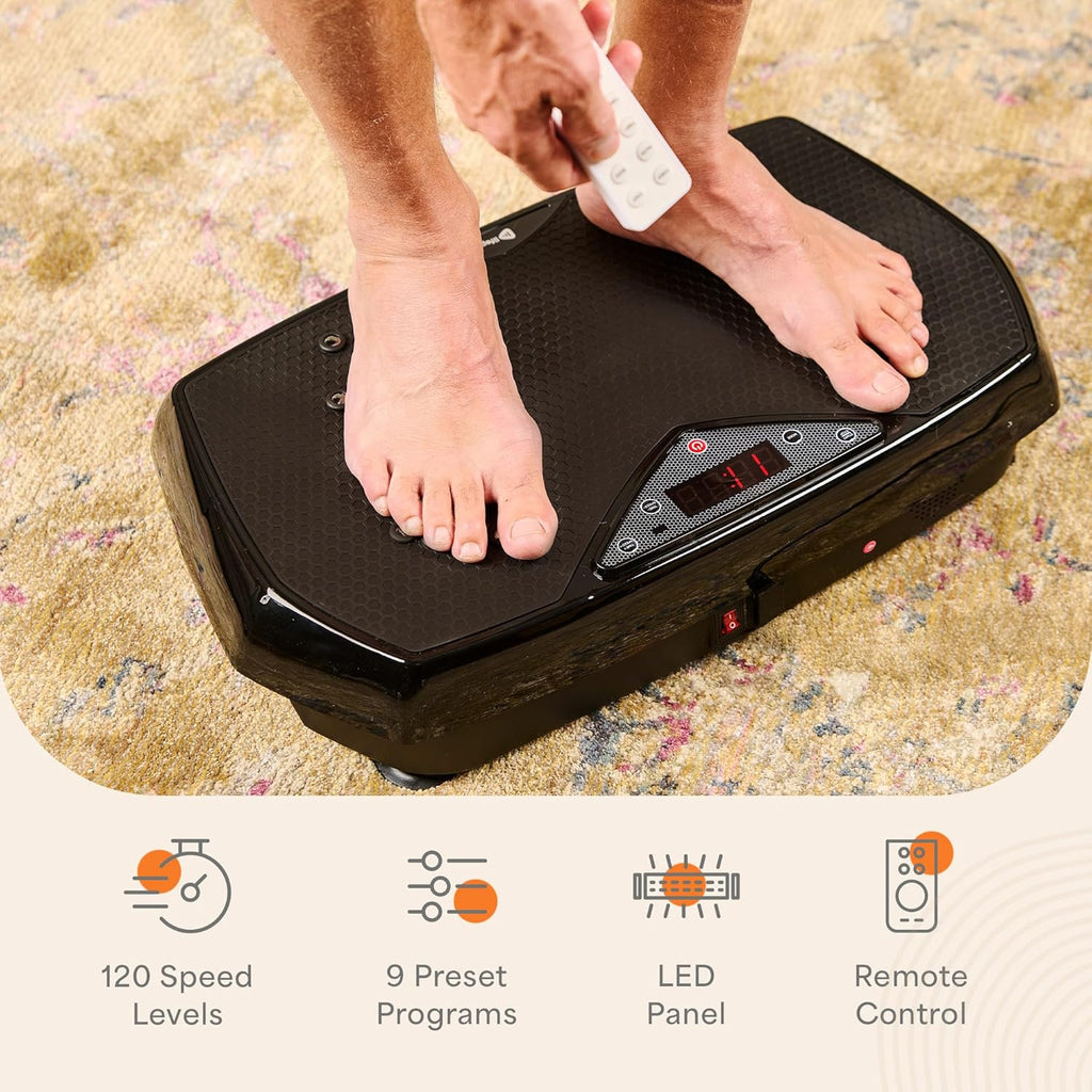 2026 2025 Lifepro Plateforme Vibrante d’Exercice avec Points d’Acupuncture Magnétiques - Plateforme Vibrante pour Tout le Corps pour Débutants et Récupération - Massage Drainage Lymphatique pour Tonification Musculaire et Fitness Général