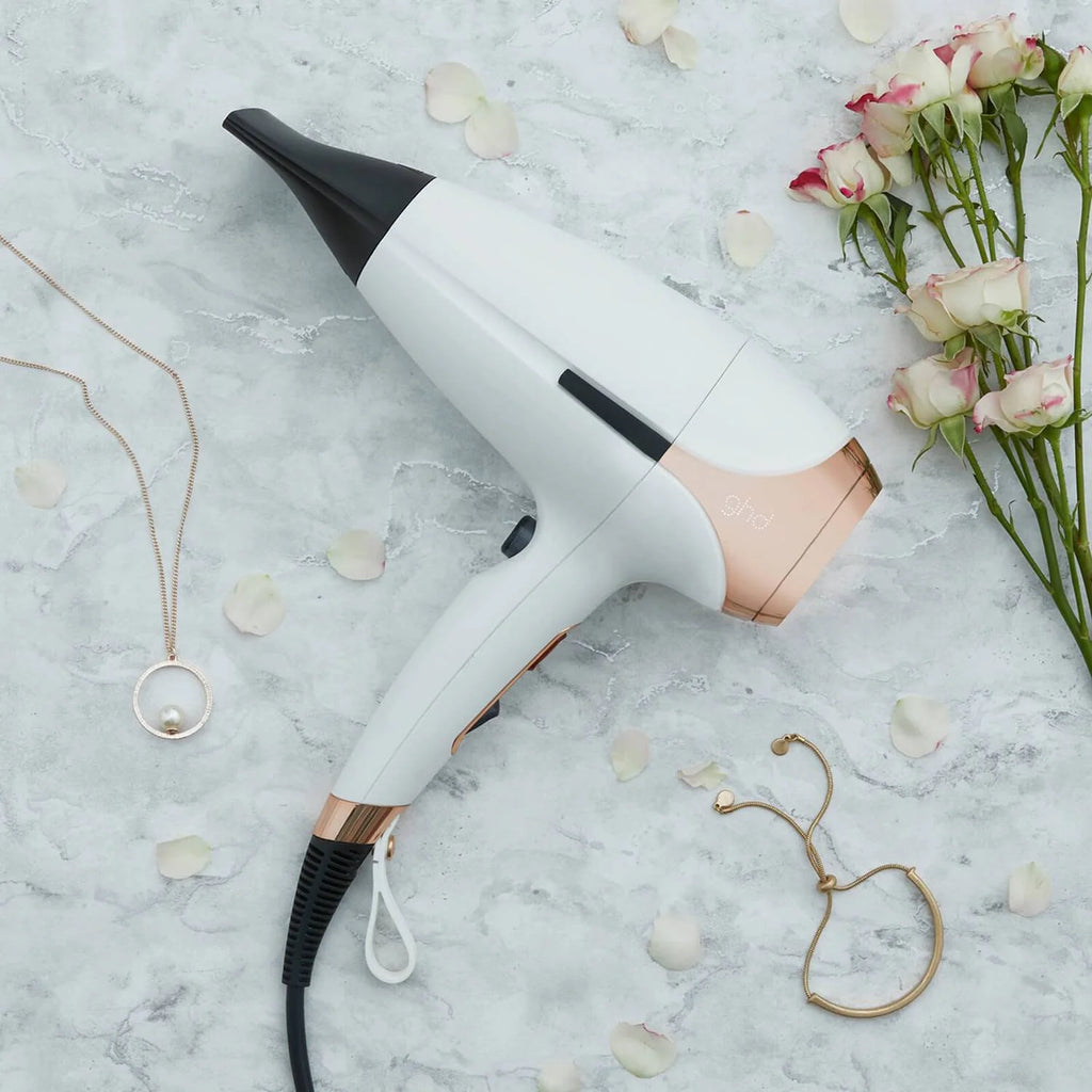 2026 2025 Sèche-Cheveux ghd Helios Blanc – Haute Performance, Brillance 30% en Plus et Coiffage Rapide