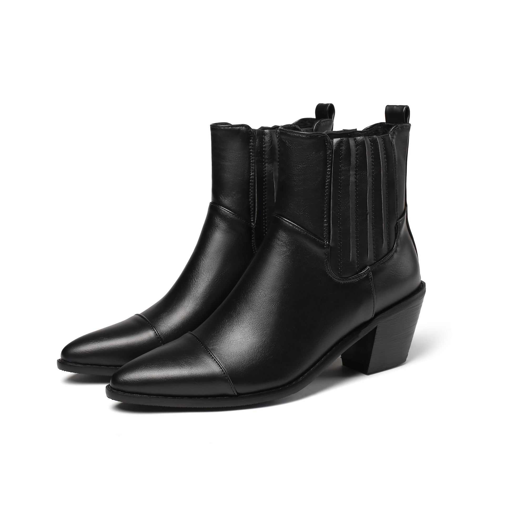 Bottines mi-long martin simple élégant couleur unie pour femme