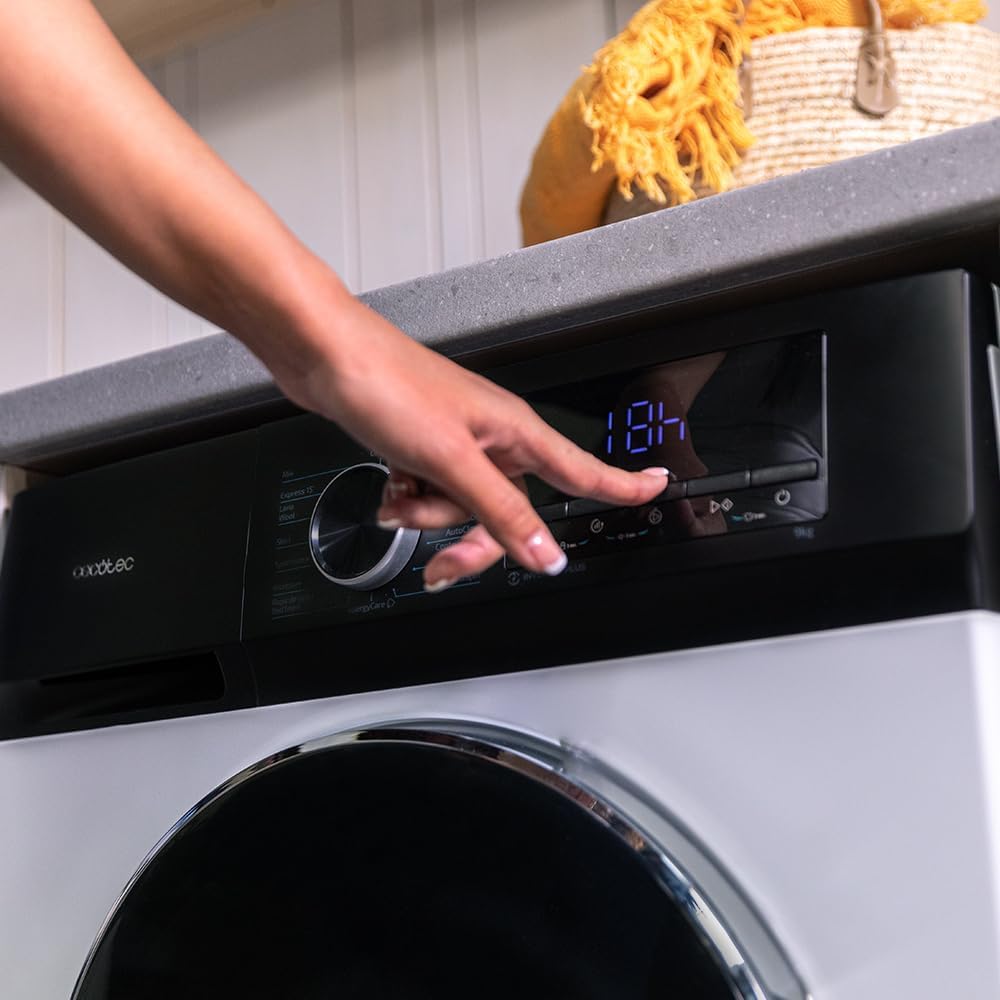 2026 Cecotec Bolero Dresscode 10500 Inverter Steel A. Lave-linge 10 kg Steel, 1400 tr/min, Moteur Inverter Plus, Vapeur, Classe A.