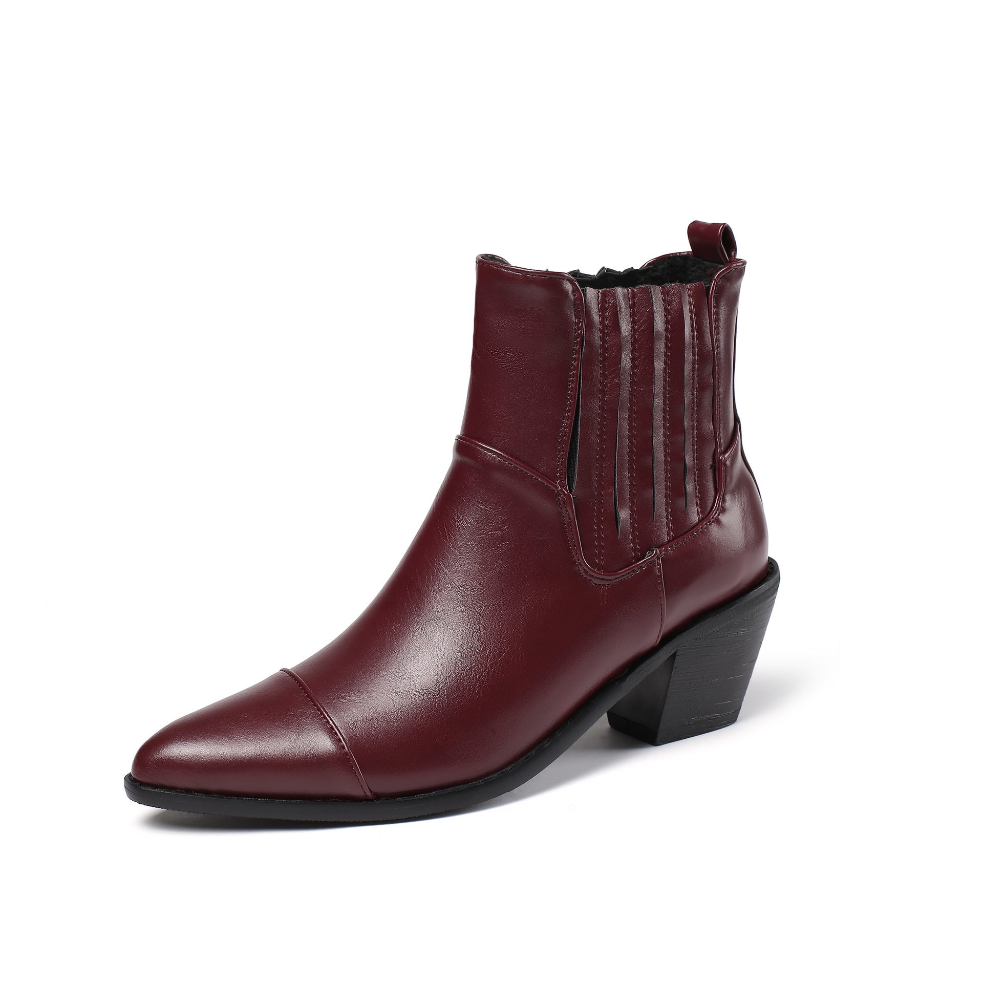 Bottines mi-long martin simple élégant couleur unie pour femme