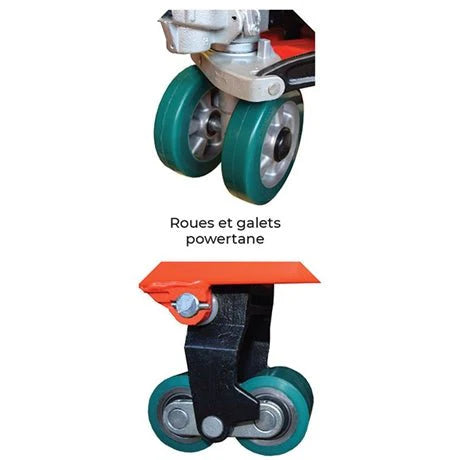 2026 Transpalette manuel silencieux 2500 kg roues directrices (standard)