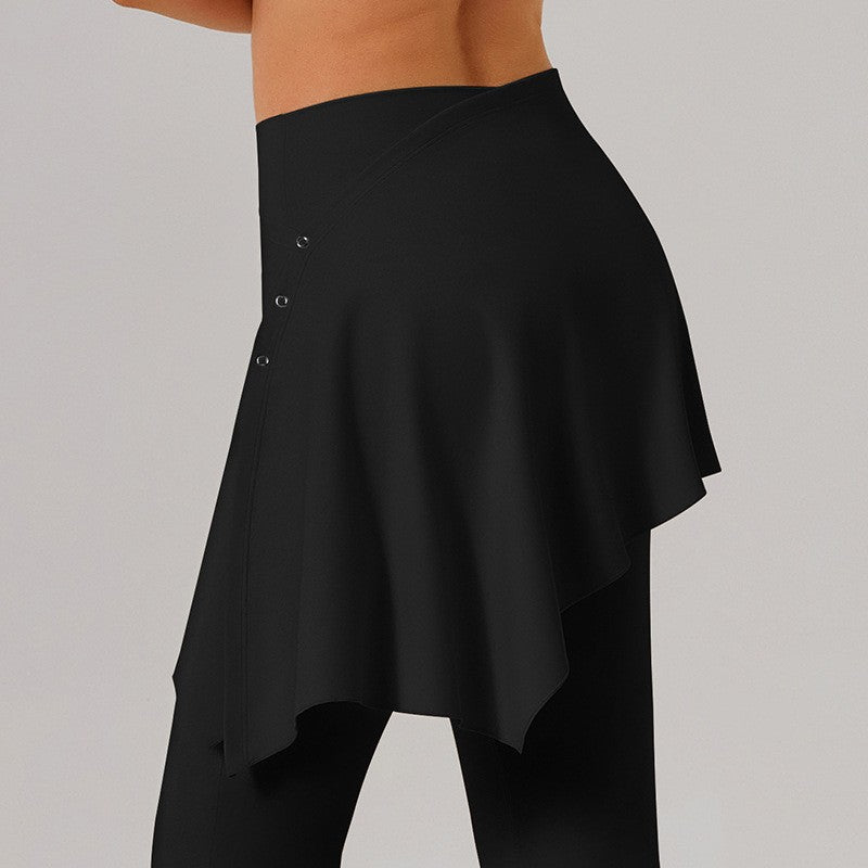 Pantalon couleur unie jambes droites extensible décontracté polyvalent pour femme
