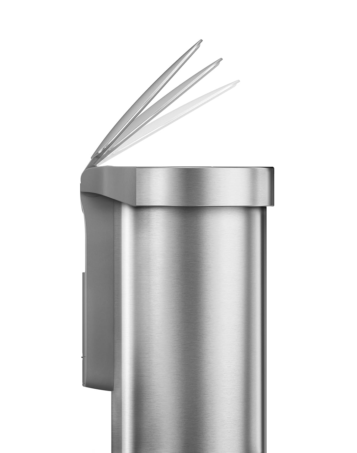 2026 2025 Simplehuman Poubelle de Cuisine Semi-Ronde à Ouverture au Pied 60 Litres avec Couvercle à Fermeture Douce, Acier Inoxydable Brossé