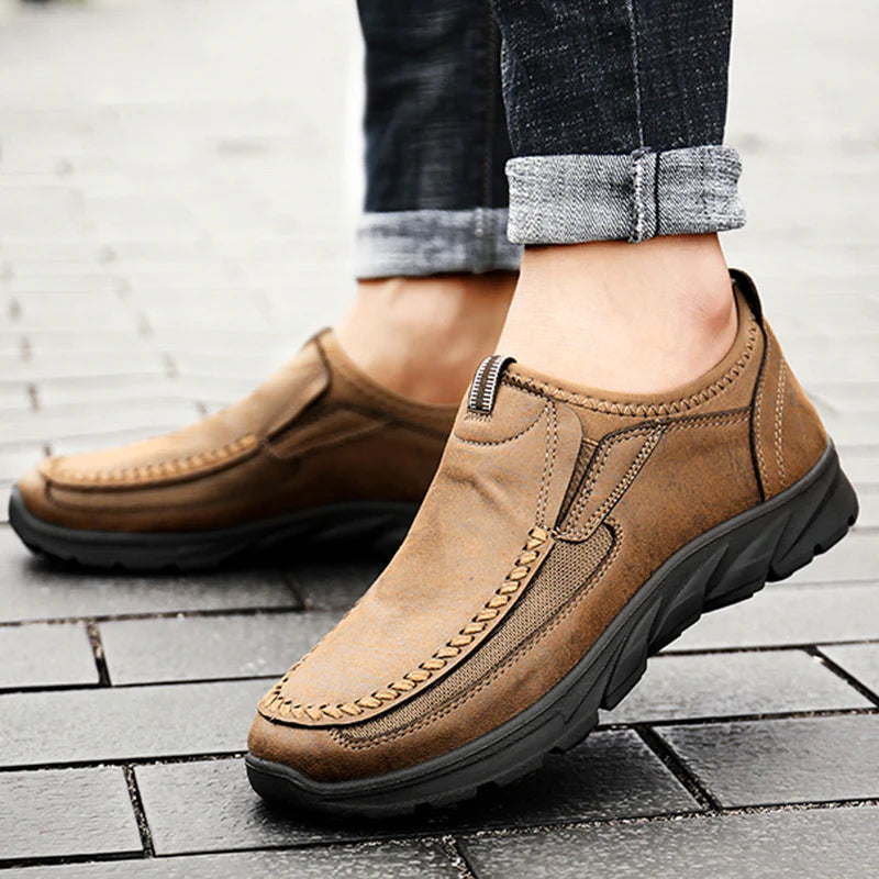 2026 Men's Casual Loafers Comfortable Slip On Rubber Sole Shoes
