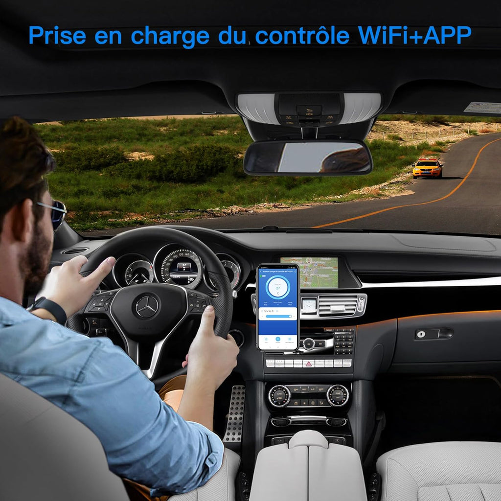 2026 115L Glaciere Electrique Double Zone,Glaciere a Compression WiFi APP,12 V/24 V et 100-240 V Frigo Camping,-20 ℃ à 20 ℃,pour Voiture,Camion,Bateau,Camping,Car,Caravanes,Voyageant,Maison