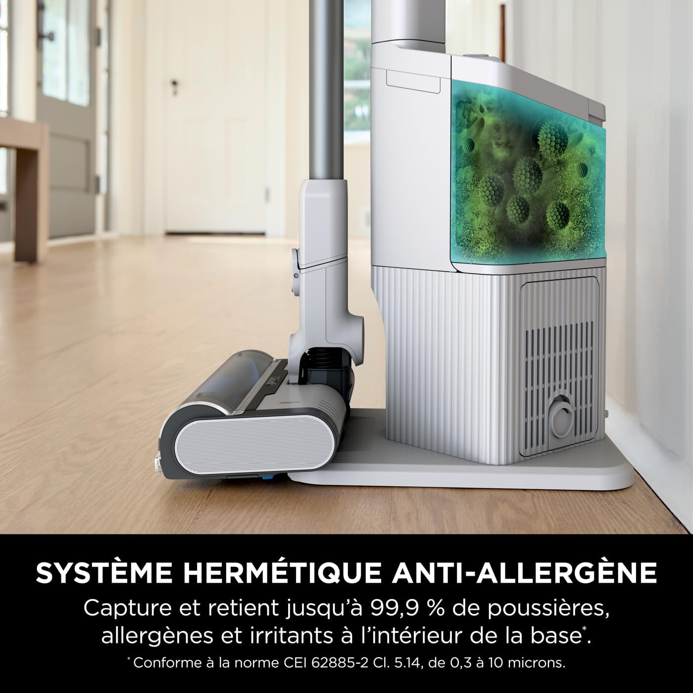 2026 Shark Detect Clean & Empty IW3612AMZEU, Aspirateur sans Fil, Blanc, 240 W, 2 liters