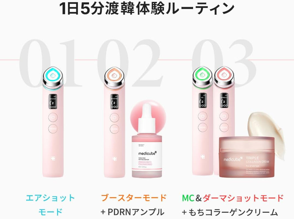 2026 2025 Medicube Booster Pro Pink – Appareil de Soin Visage 6-en-1 pour Hydratation et Éclat – Édition Limitée