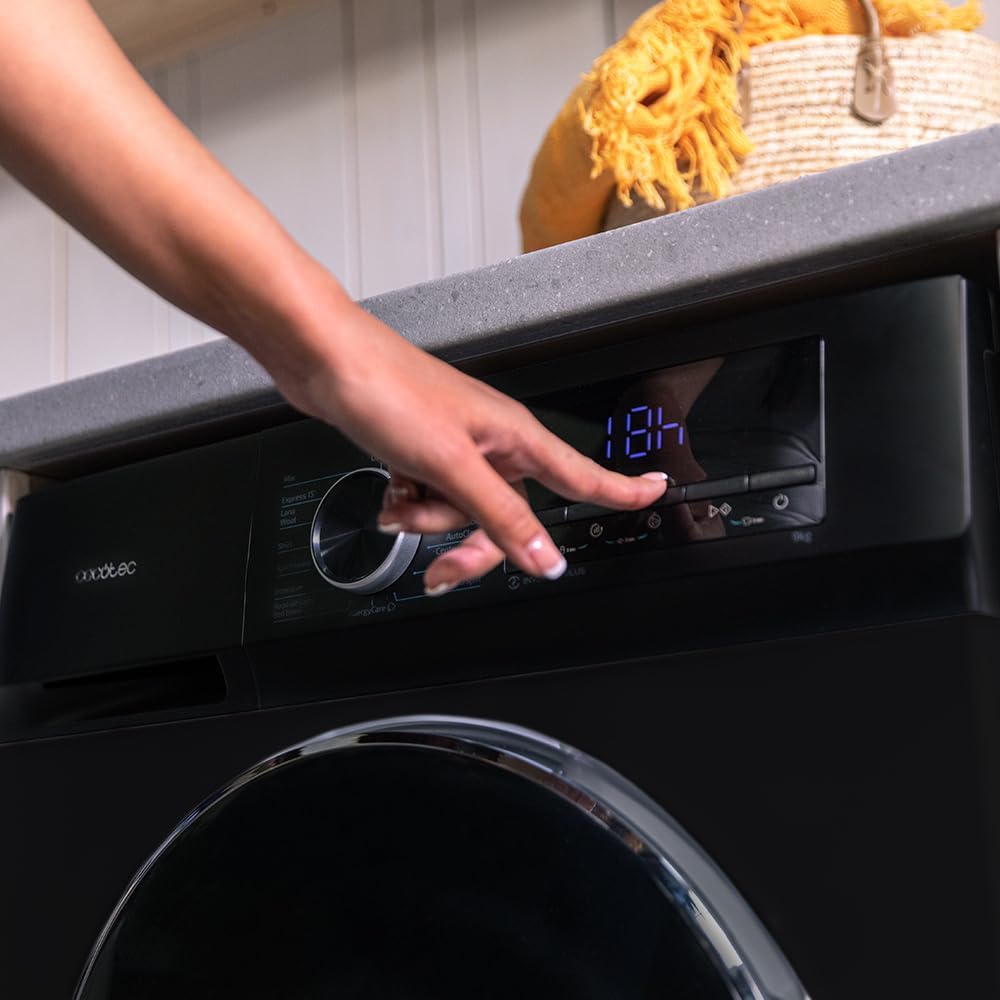 2026 Cecotec Bolero Dresscode 10500 Inverter Steel A. Lave-linge 10 kg Steel, 1400 tr/min, Moteur Inverter Plus, Vapeur, Classe A.