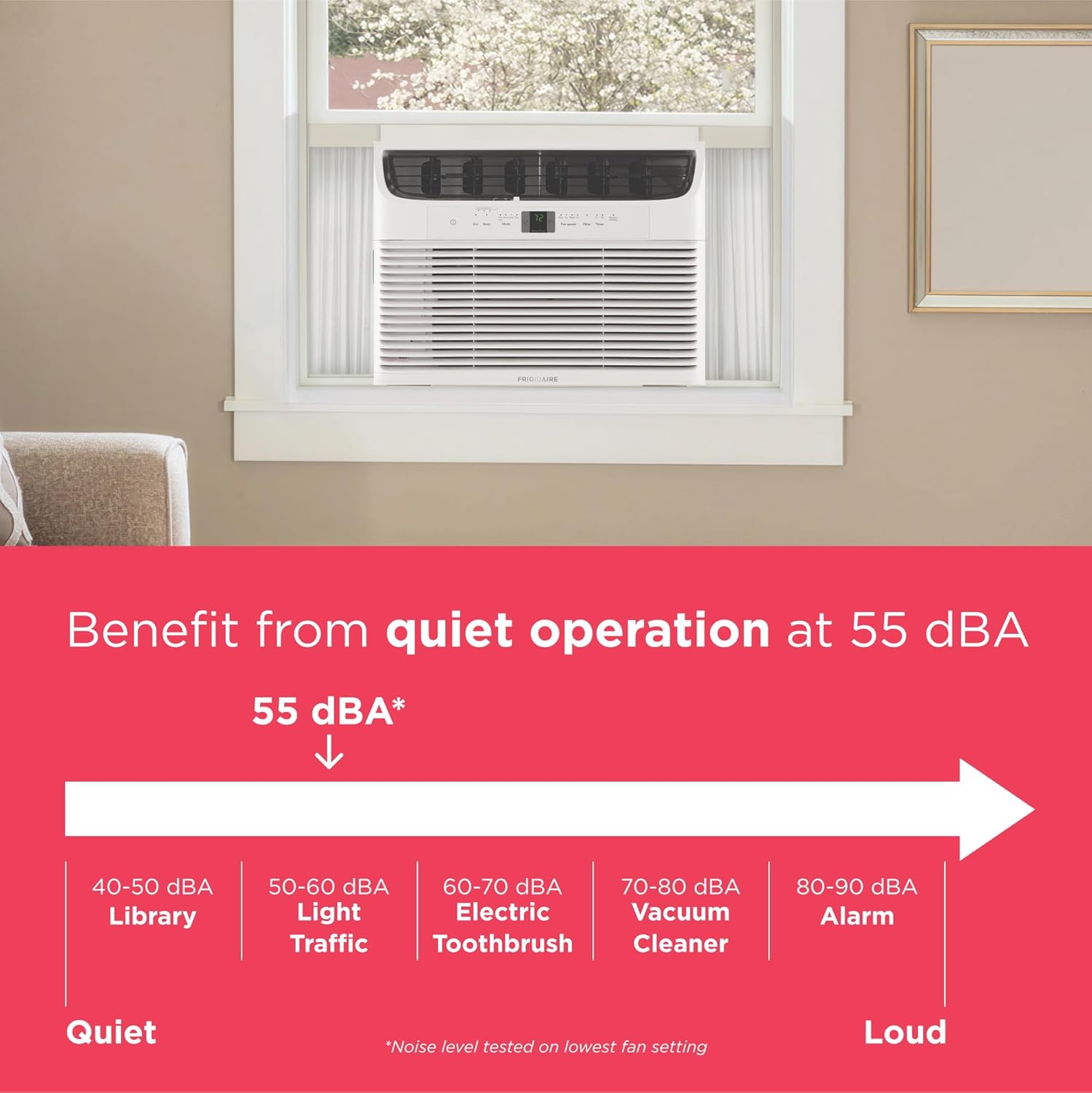 2026 2025 Climatiseur de Fenêtre Frigidaire 5 000 BTU – Refroidissement Efficace jusqu’à 23 m², Fonctionnement Silencieux, Commande Facile