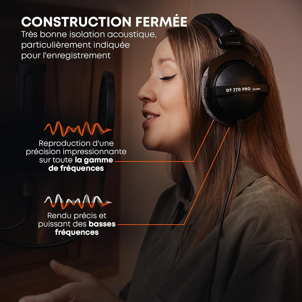 2026 2025 beyerdynamic DT 770 PRO 80 Ohm – Casque Studio Fermé Professionnel avec Isolation Sonore et Confort Supra-Auriculaire – Édition Limitée