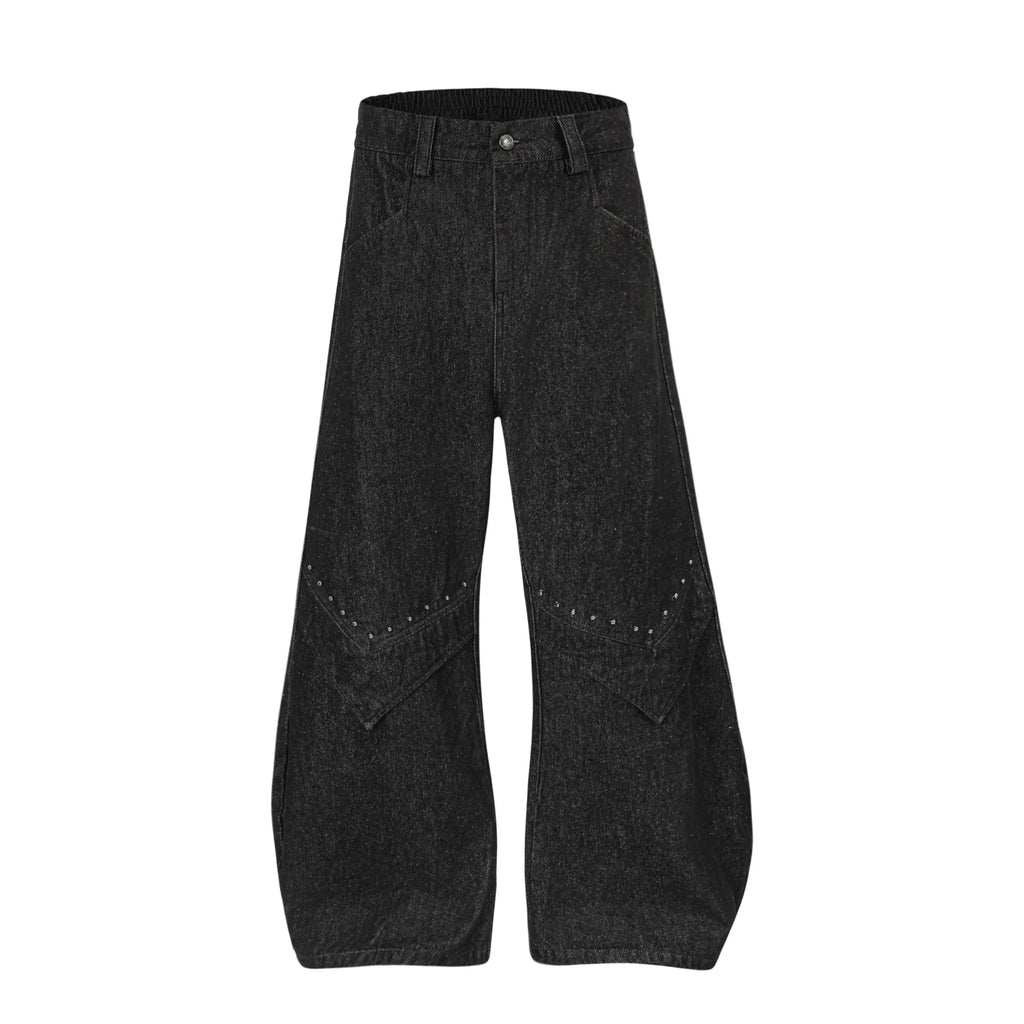 2026 Men's American High Street Clean fit Design Rivet Loose Fit Jeans