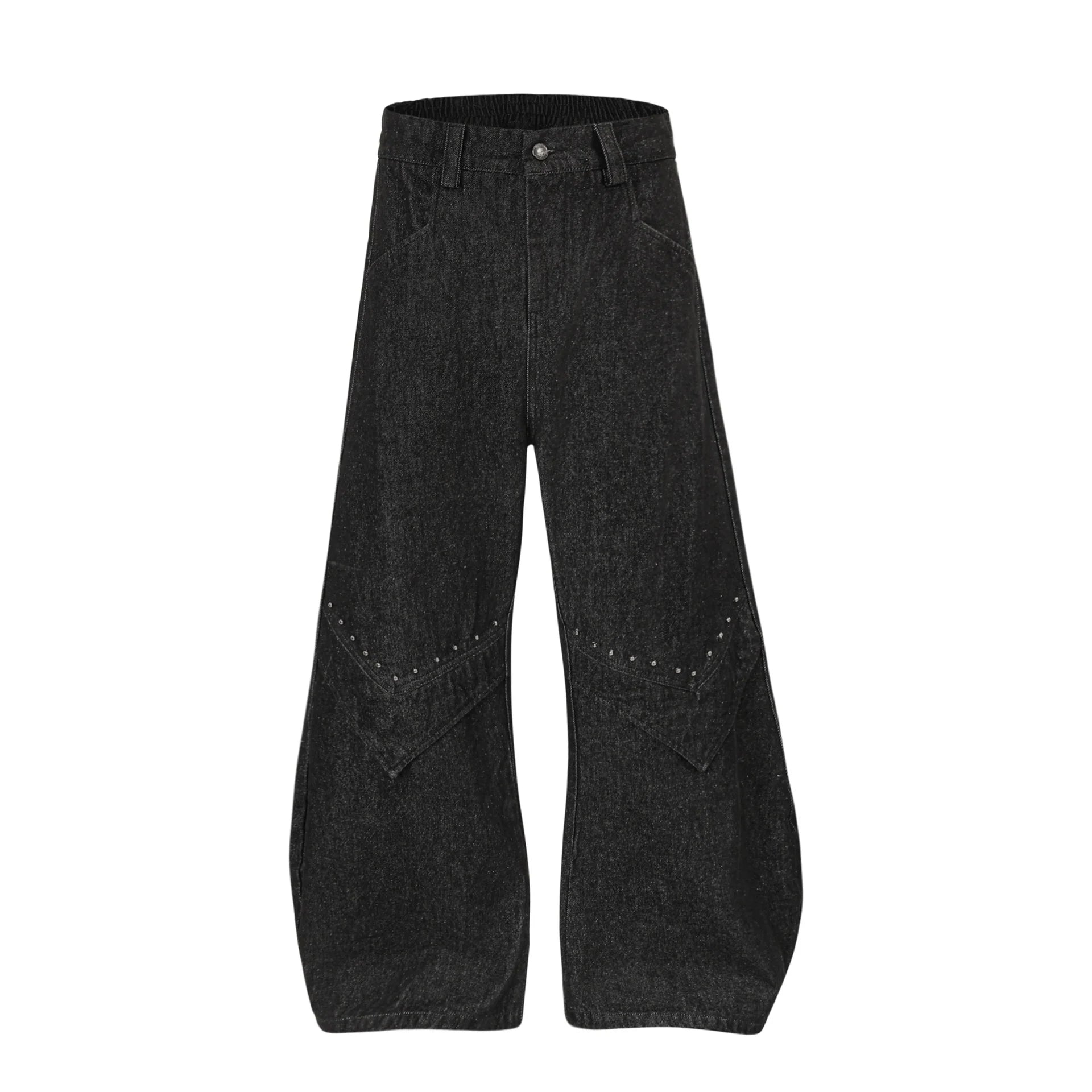 2026 Men's American High Street Clean fit Design Rivet Loose Fit Jeans