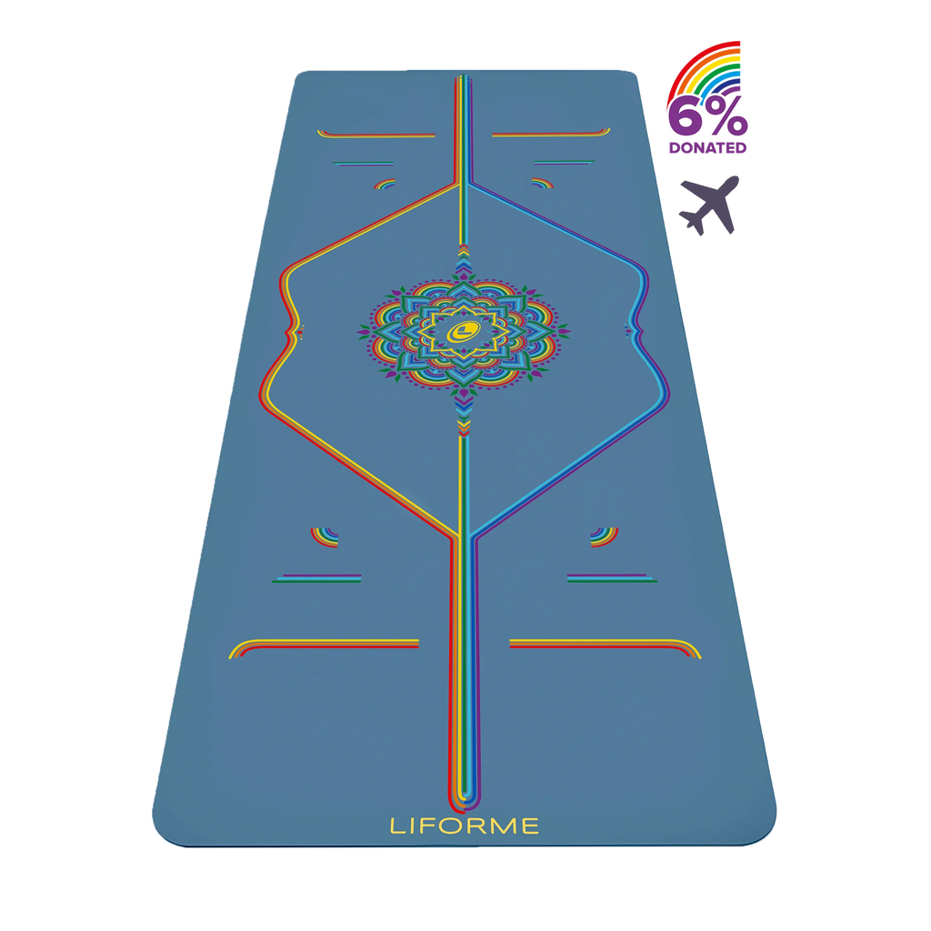 2026 2025 Tapis de Yoga de Voyage Liforme Rainbow – Alignement Coloré et Éco-Responsable