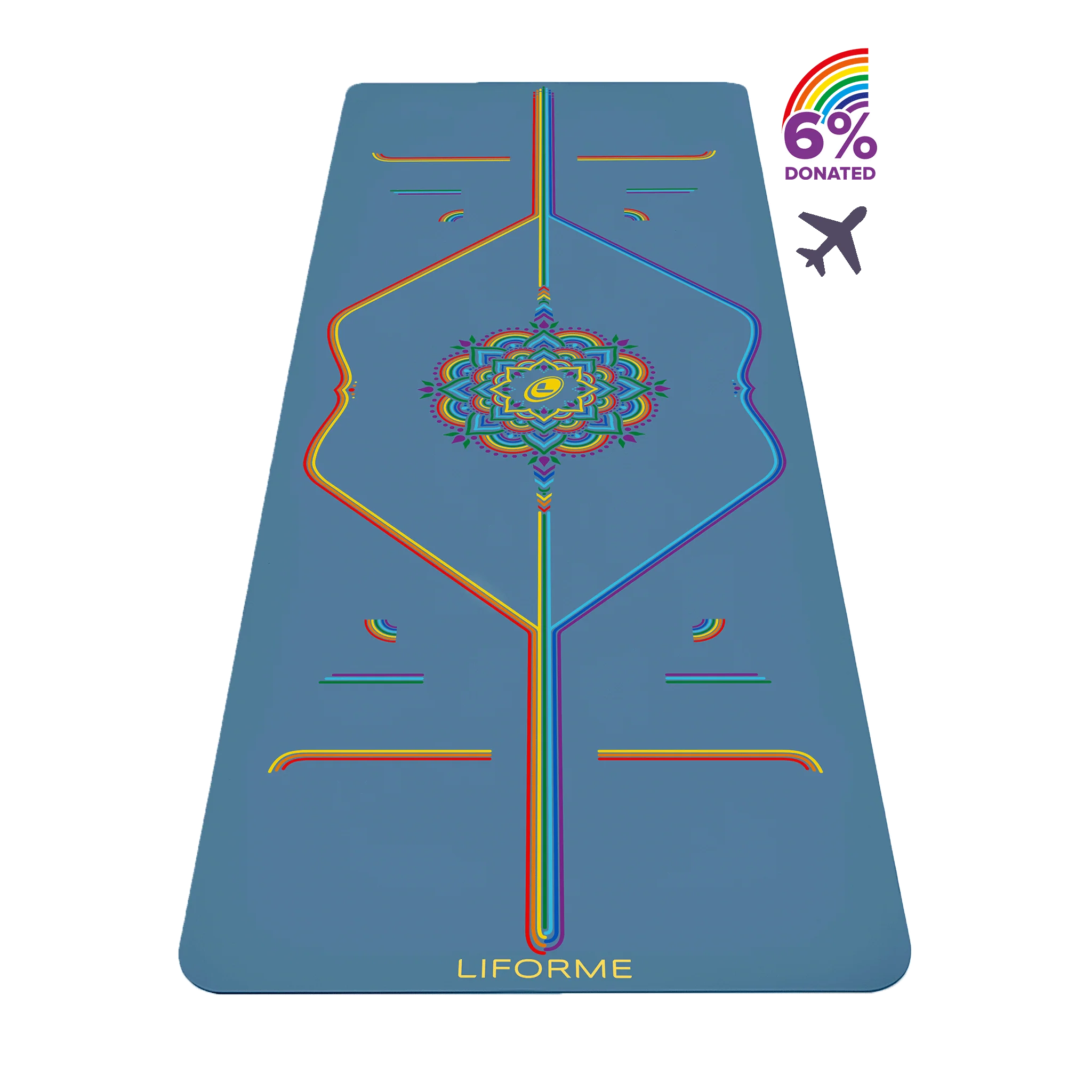2026 2025 Tapis de Yoga de Voyage Liforme Rainbow – Alignement Coloré et Éco-Responsable