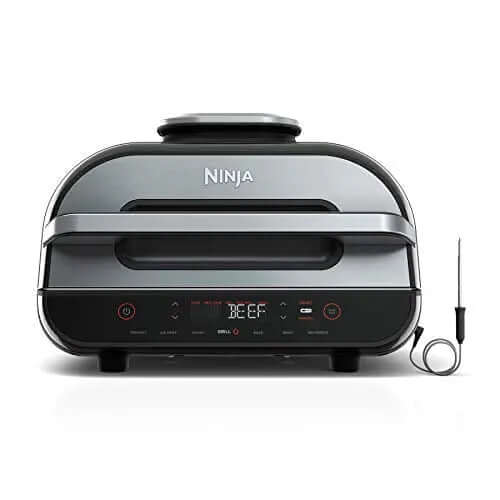 2026 2025 Ninja FG551 Foodi Smart XL Grill d’Intérieur 6-en-1 avec Friteuse à Air 4 Quart – Finition Acier Inoxydable