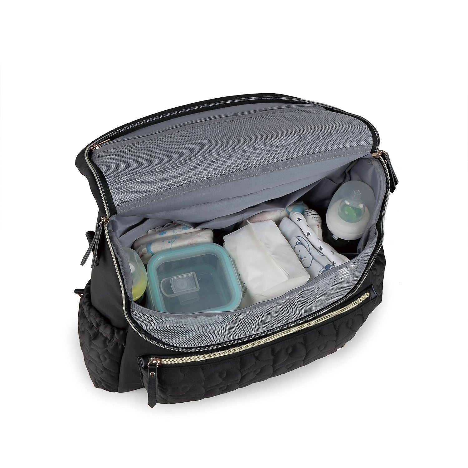 Women's Waterproof Quilted Mummy Shoulder Multi Functional Bag - LAKD London