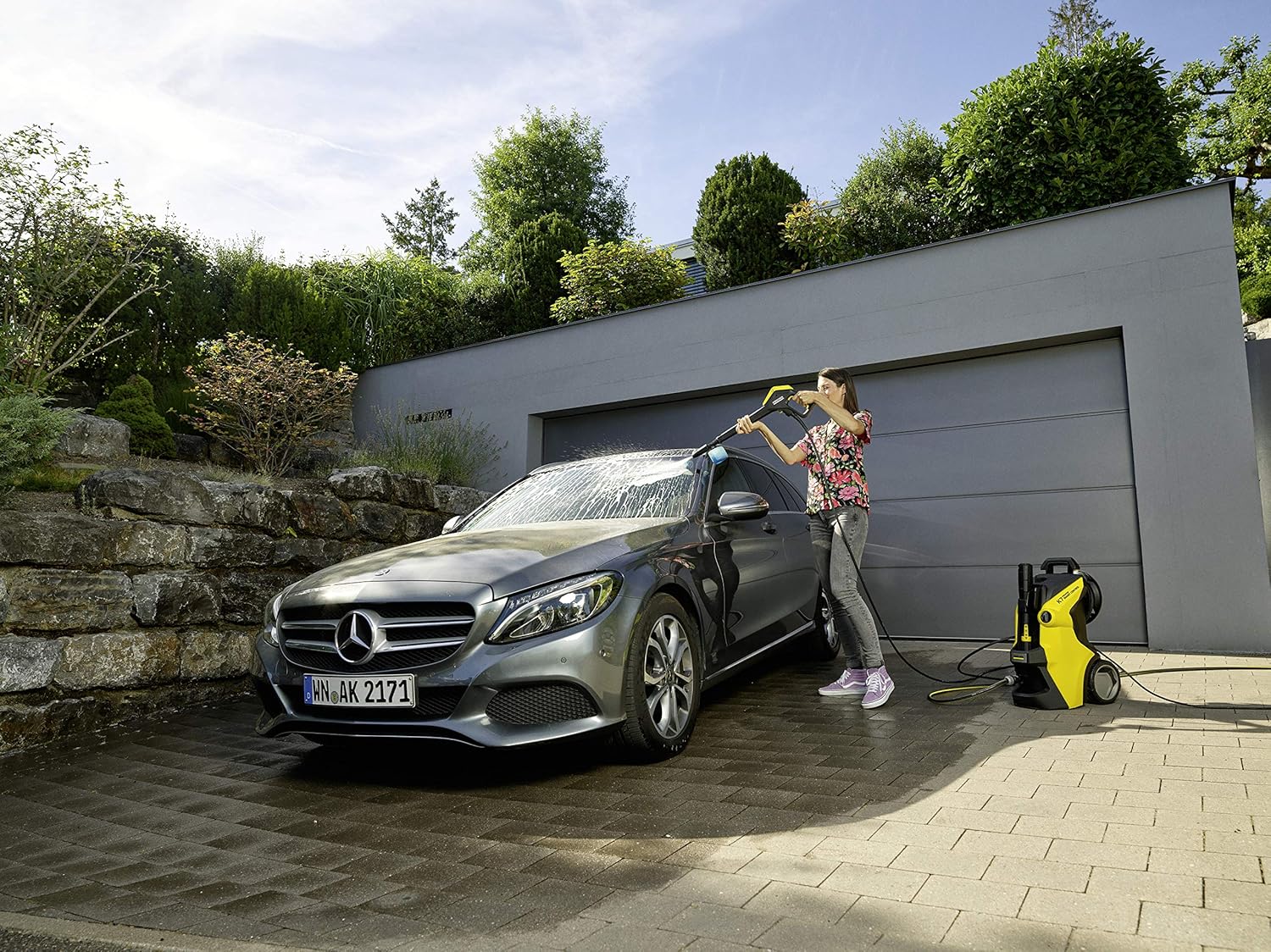 2026 Nettoyeur haute pression Karcher K 7 Premium Smart Control Flex Home - 180 bars - 600 L/h - connecté - tambour enrouleur - brosse terrasse