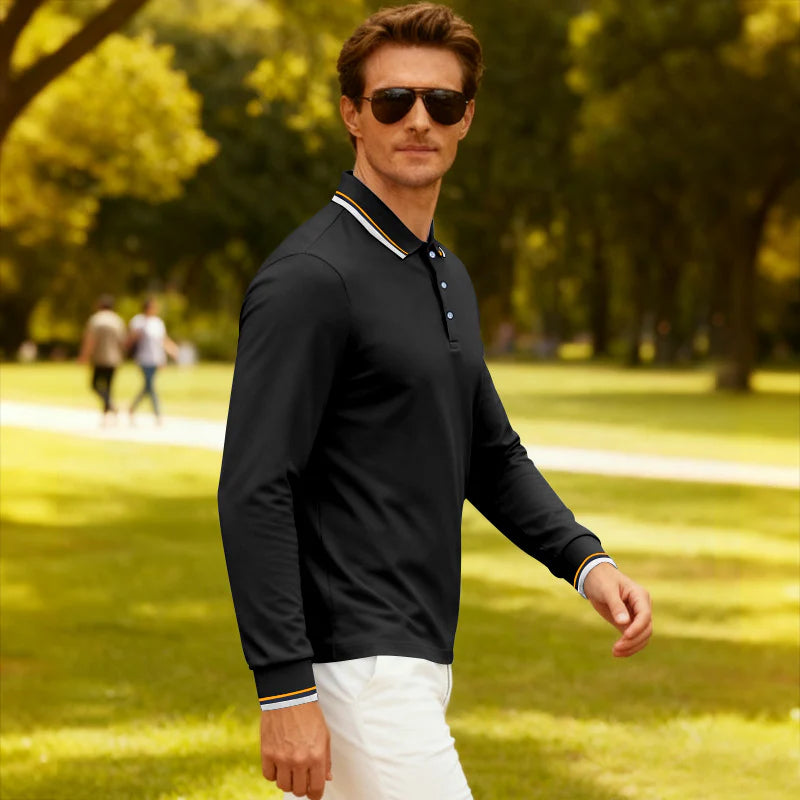 2026 Men's Casual Jacquard Polo Shirt Quick Drying Breathable Summer Style