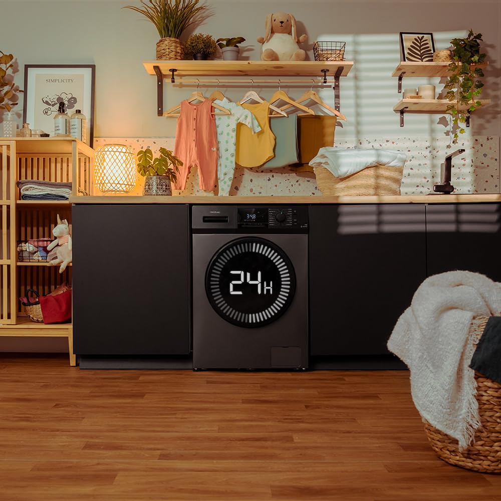 2026 Cecotec Lave-Linge 9Kg Chargement Frontal Bolero Dresscode 9410 Inverter A. 1900W, 1400 tr/min Réglable, 16 Programmes, Faible Consommation d'Énergie, Vapeur, Stérilisation du Linge