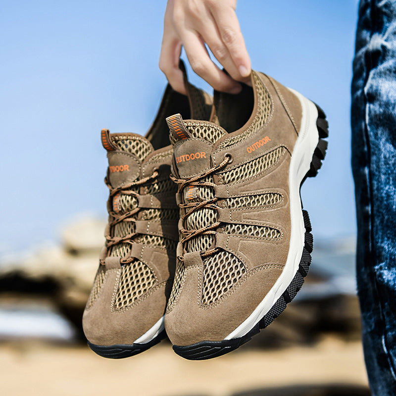 Chaussures de running léger respirant daim décontracté sport pour homme