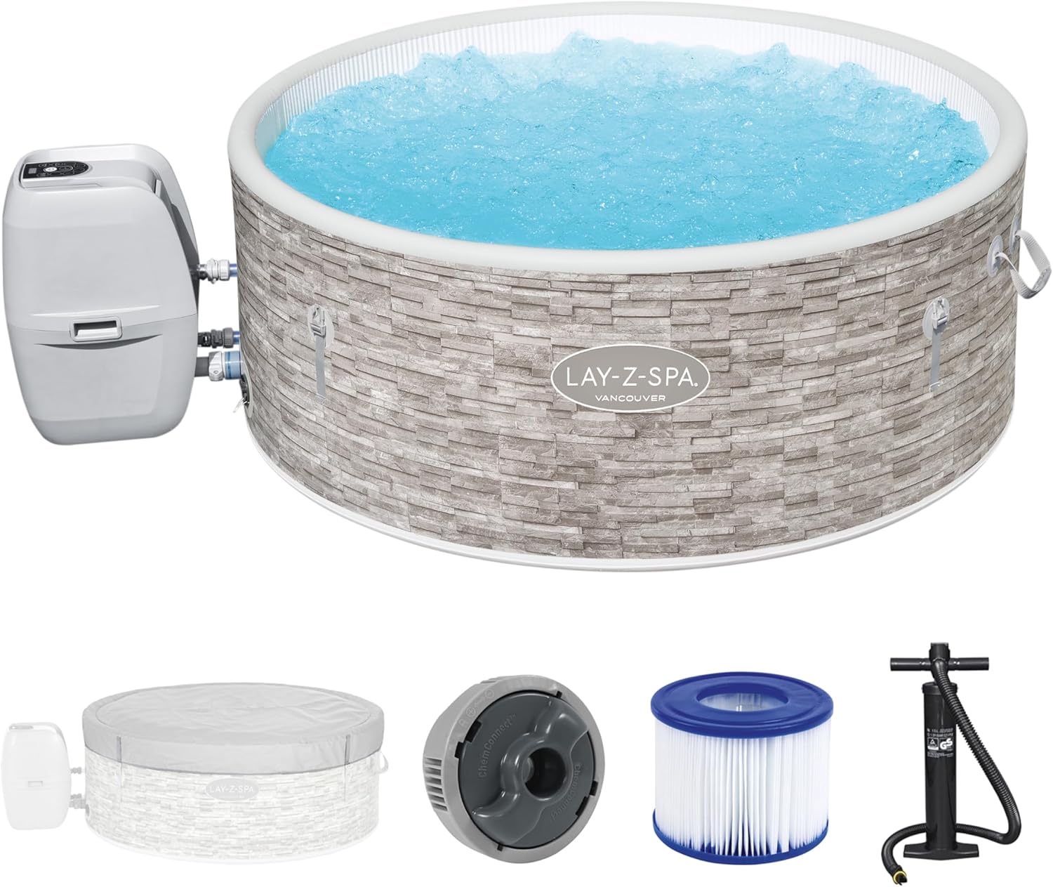 2026 Spa gonflable rond BESTWAY Lay-Z-Spa® Miami Airjet™ 2 - 4 personnes