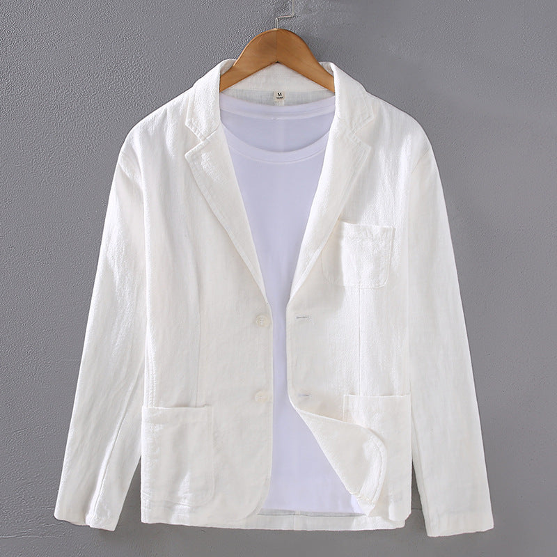 Veste en ramie décontracté chic printemps automne pour homme