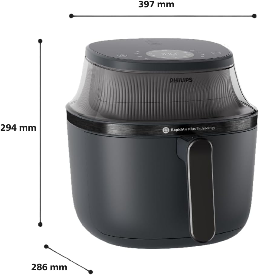 2026 2025 Friteuse à air Philips série 3000 7,2 L, fenêtre de cuisson, friteuse 16 en 1