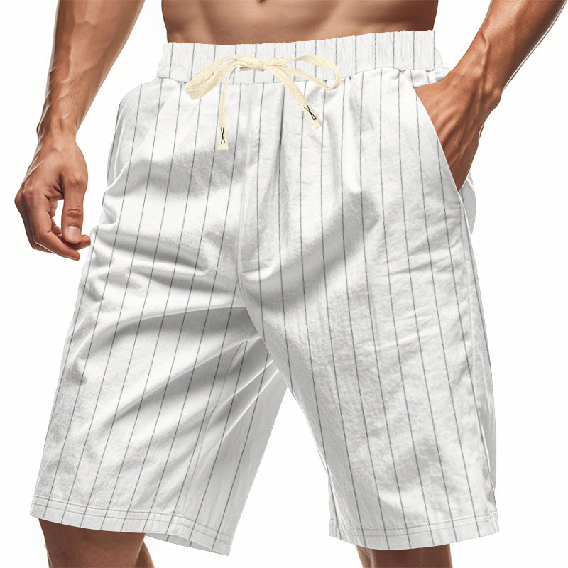 Short coupe décontractée en lin plage respirant minimaliste été pour homme