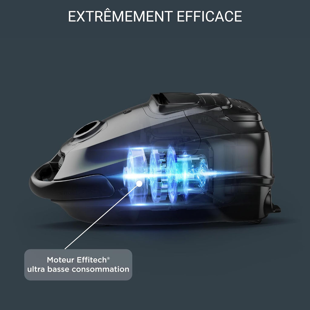 2026 2025 Rowenta RO7451EA – Aspirateur Silence Force Effitech, Ultra-Silencieux 57 dB, Haute Filtration, Sac XXL, Édition Limitée