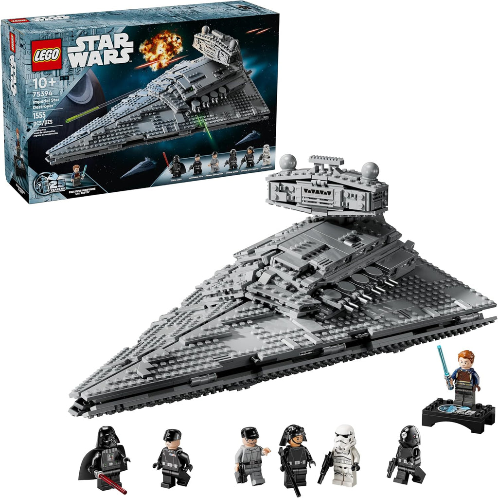 2026 2025 LEGO Star Wars Ensemble de Construction Destroyer Impérial - Construire & Exposer pour Garçons et Filles, À partir de 10 ans - Cadeau d’Anniversaire - Star Wars Darth Vader & 6 Figurines - 75394