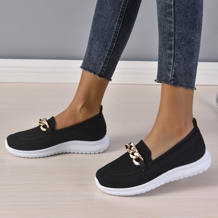 Ballerines chaîne en maille sport walking pour femme