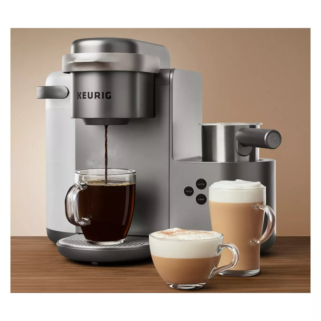 2026 2025 Keurig K-Café Édition Spéciale – Machine à Café à Dosettes K-Cup pour Café, Latte et Cappuccino, Finition Nickel