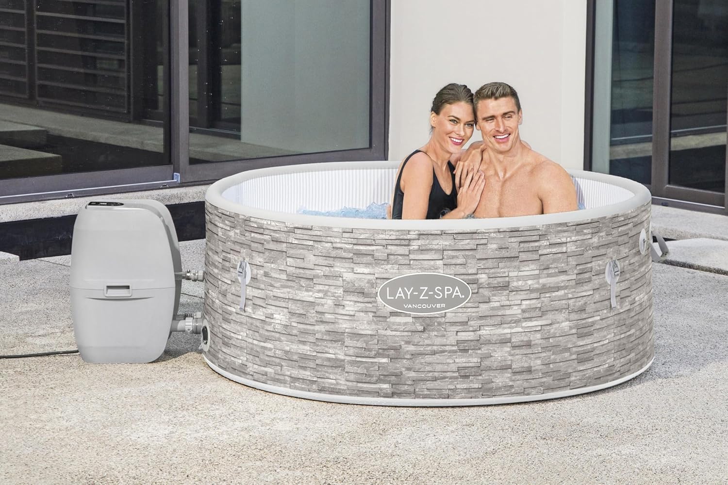 2026 Spa gonflable rond BESTWAY Lay-Z-Spa® Miami Airjet™ 2 - 4 personnes