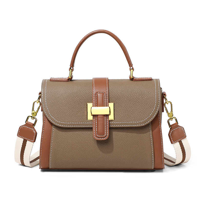 Sac à main luxe en cuir véritable à une épaule texturé créateur pour femme