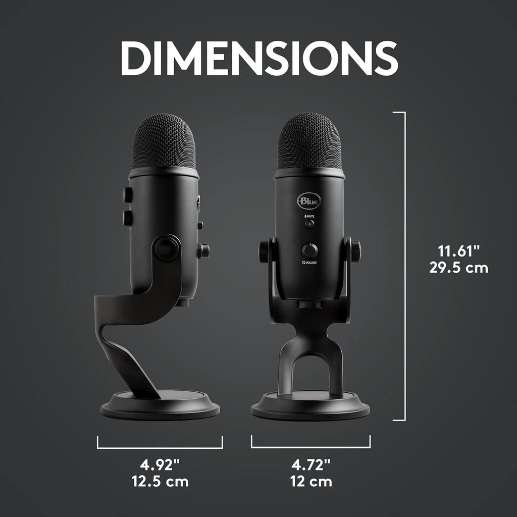 2026 2025 Logitech for Creators Microphone USB Blue Yeti (Noir)