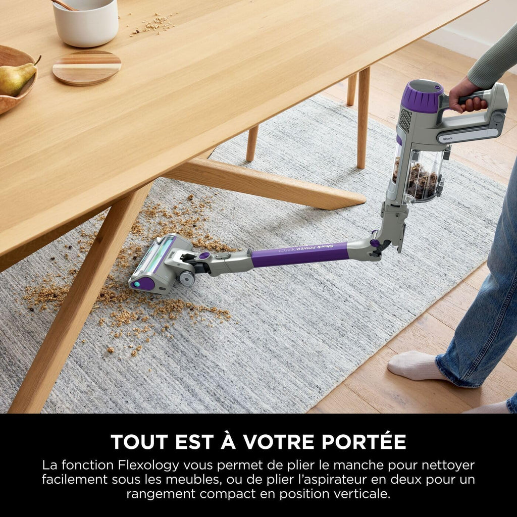 2026 Shark Detect Clean & Empty IW3612AMZEU, Aspirateur sans Fil, Blanc, 240 W, 2 liters
